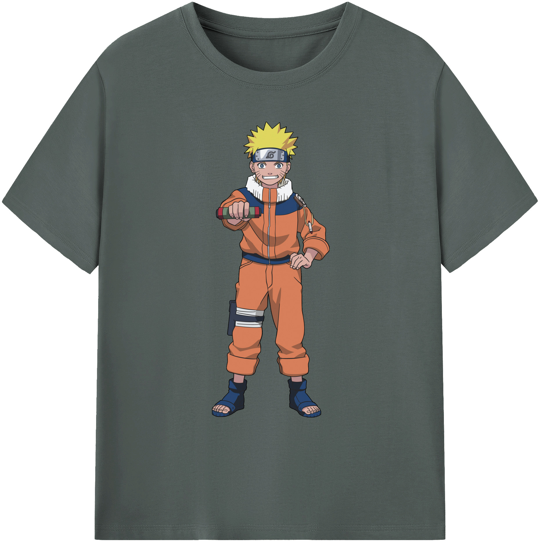 （画像用） NARUTO -ナルト- うずまき ナルト Uzumaki Naruto 綿100％ メンズ半袖Tシャツ｜肌触りやわらか＆通気性
